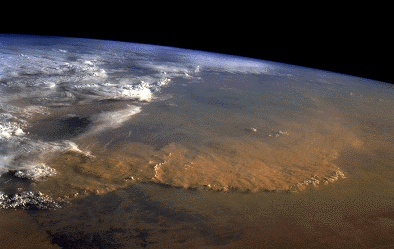 サハラ砂漠における砂嵐